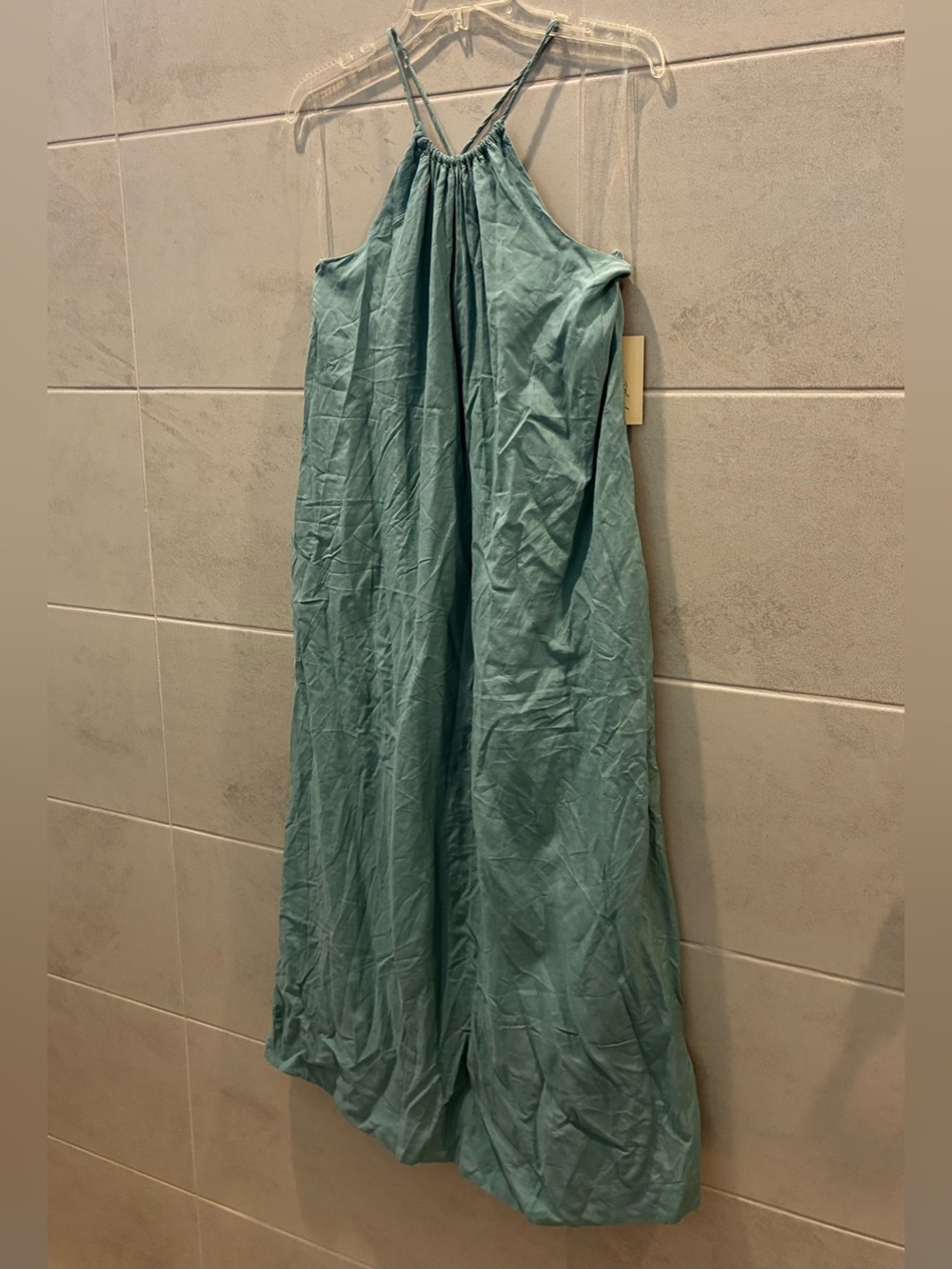 Universal Thread Light Teal Halter Maxi Dress NWT Size XS